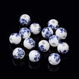 Handmade Beads porcellana 12mm 4pz