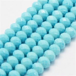 Perle di vetro fili, tinti e riscaldato, sfaccettato, Abacus  1filo