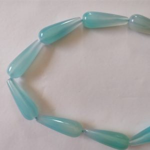 Perline naturali a goccia tinti e riscaldati 30mm-10mm foro 1mm 2pz