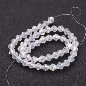 Biconi glass 4x6mm 5fili ~500pz trasparente AB