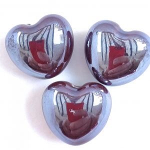 Cuori in porcellana 18x16mm 1pz