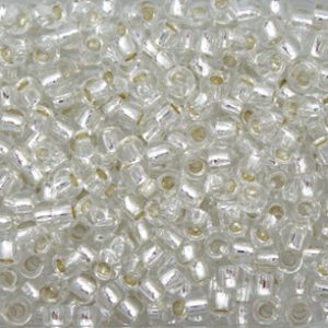 Perline Toho 8/0 Cristallo rivestito in argento  Cod.21 10gr