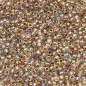 Perline Toho 15/0 Cristallo Arcobaleno Rivestito in Oro Cod.994 10gr