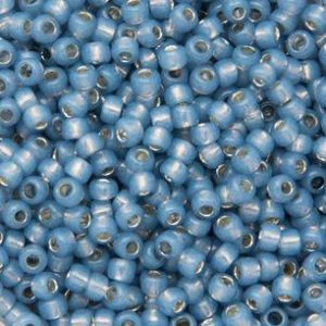 Perline Toho 11/0 Silver Blu Lined Silver Latte Cod.2102 10gr