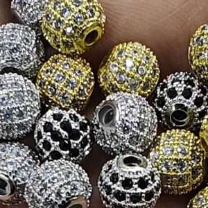 Sfere con zirconi 8mm 1pz