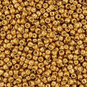 Perline Toho 11/0 Old Gold galvanizzato permanent finish Cod.PF591 10gr