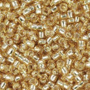Perline Toho 15/0 Silver-Lined Light Topazio Cod.22 10gr