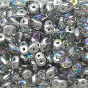 Superduo Silver Blu Crystal 5x2,5mm cod.29536 10gr.
