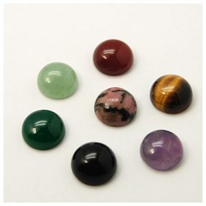 Cabochon in pietra naturale mezzo tondo 7coppie miste
