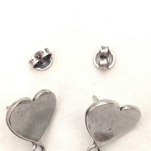 Basi orecchini in zama placcate in argento 1 coppia