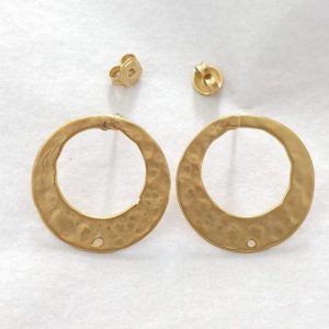 Basi orecchini in zama placcate in oro 1 coppia