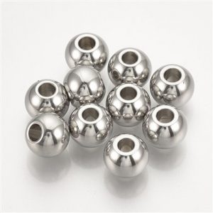 Sfere in acciaio inox lisce 7x6x2mm 18 pezzi