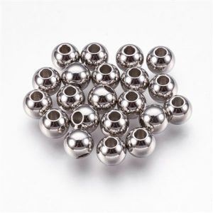 Sfere in acciaio inox lisce 7x6x1,8mm 18 pezzi