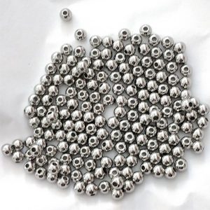 Sfere in acciaio inox lisce 4mm foro passante 1,5mm 40 pezzi
