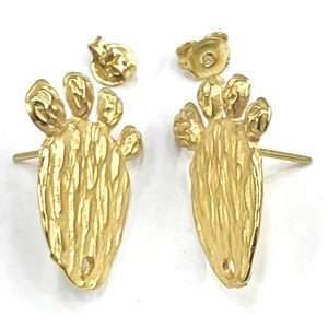 Basi orecchini in zama placcate oro,  1coppia