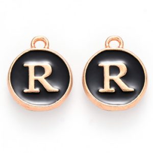 Lettere in zama smaltate placcate oro