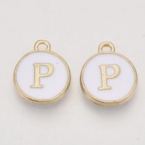 Lettere in zama smaltate placcate oro