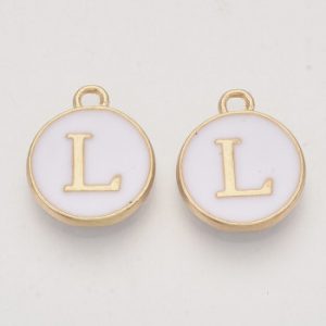 Lettere in zama smaltate placcate oro