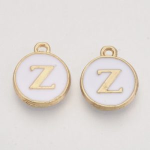 Lettere in zama smaltate placcate oro