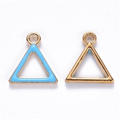 Pendenti smaltati in ottone triangolo 4 pezzi