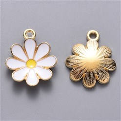 Pendenti smaltati in ottone fiore 4 pezzi