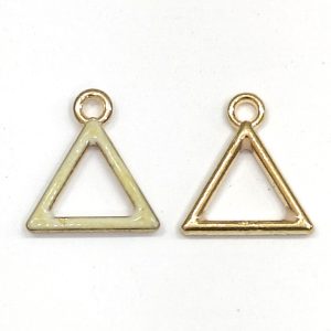 Pendenti smaltati in ottone triangolo 4 pezzi