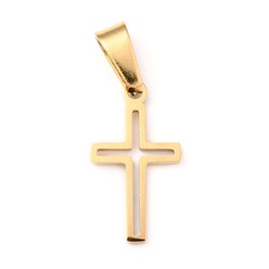 Pendente in acciaio inox 1 pezzo croce