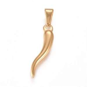 Pendente in acciaio inox 1 pezzo Corno