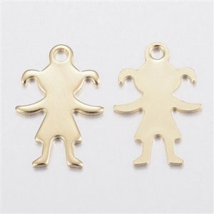 Pendente in acciaio inox 1 pezzo Bambina