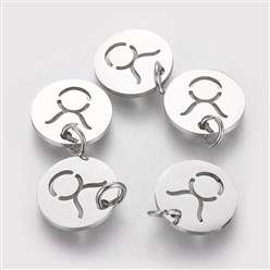 Toro charms incisione in acciaio inox 1 pezzo