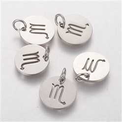 Scorpione charms incisione in acciaio inox 1 pezzo