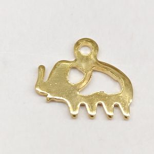 Elefante acciaio inox oro giallo 2 pezzi