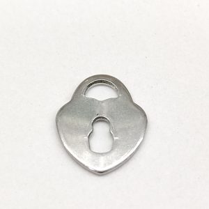 Cuore acciaio inox color argento 2 pezzi