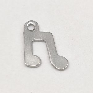 Nota musicale acciaio inox color argento 2 pezzi