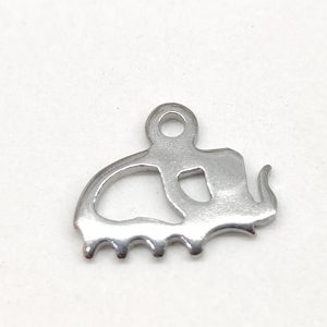 Elefante acciaio inox  color argento 2 pezzi