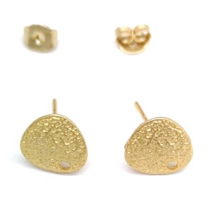 Basi orecchini in zama placcate oro,  1coppia