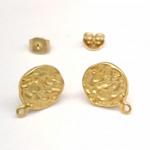 Basi orecchini in zama placcate oro,  1coppia