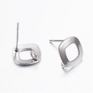 Basi orecchini acciaio inox 1 coppia