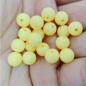 Perline in resina opaca 6 mm 60 pezzi