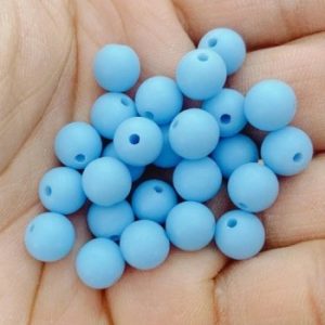 Perline in resina opaca 6 mm 60 pezzi