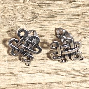 BASI ORECCHINI IN ZAMA CON CLIPS PLACCATE ARGENTO, 1 COPPIA