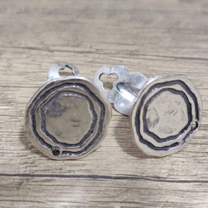BASI ORECCHINI IN ZAMA CON CLIPS PLACCATE ARGENTO 1 COPPIA