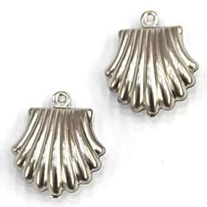 Pendenti Conchiglie  in acciaio argento 2 pezzi