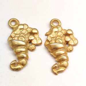 Pendenti Cornocopie in Zama placcati in oro 1 pezzo