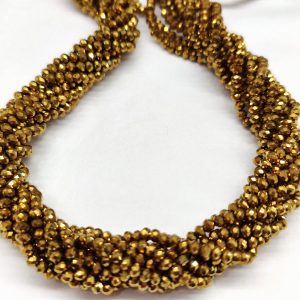 Cristalli rondelle 3 x 2 mm 1 filo 125 pezzi
