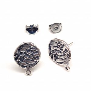 Basi orecchini in Zama argento 1 coppia 16 mm, foro 2 mm