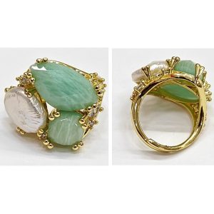 Anello Luxury realizzato a mano con pietre dure