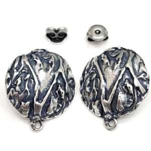 Basi orecchini in zama placcate in argento 1 coppia