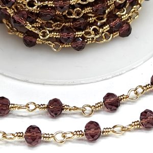 Catena rosario con cristalli 50 cm