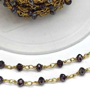 Catena rosario con cristalli 50 cm